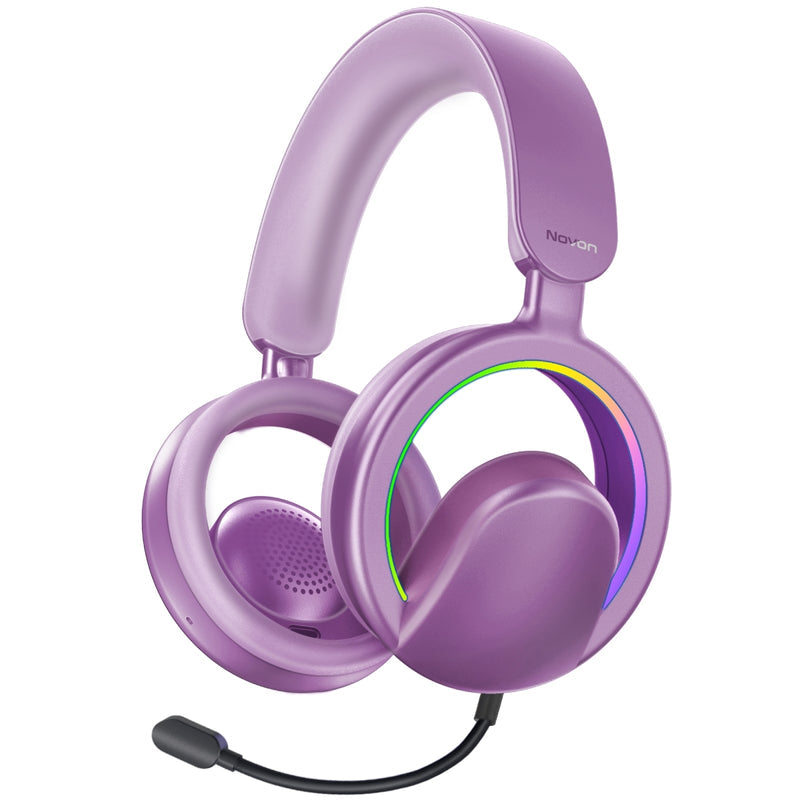 Promate High-Fidelity Open Ear Wireless Over-Ear Headphones with Detachable Mic  ,Purple