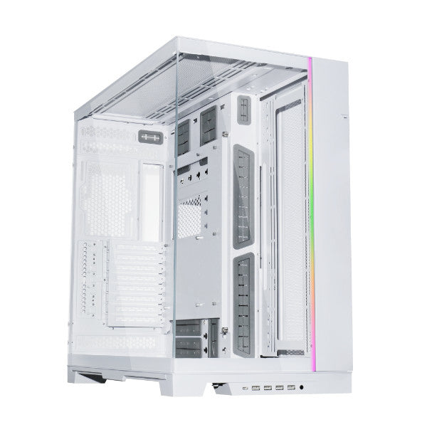 Lian Li O11 Dynamic EVO XL RGB Tempered Glass Full Tower Gaming Case - White (Fans Not Included)