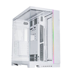 Lian Li O11 Dynamic EVO XL RGB Tempered Glass Full Tower Gaming Case - White (Fans Not Included)