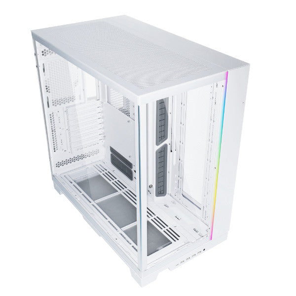 Lian Li O11 Dynamic EVO XL RGB Tempered Glass Full Tower Gaming Case - White (Fans Not Included)