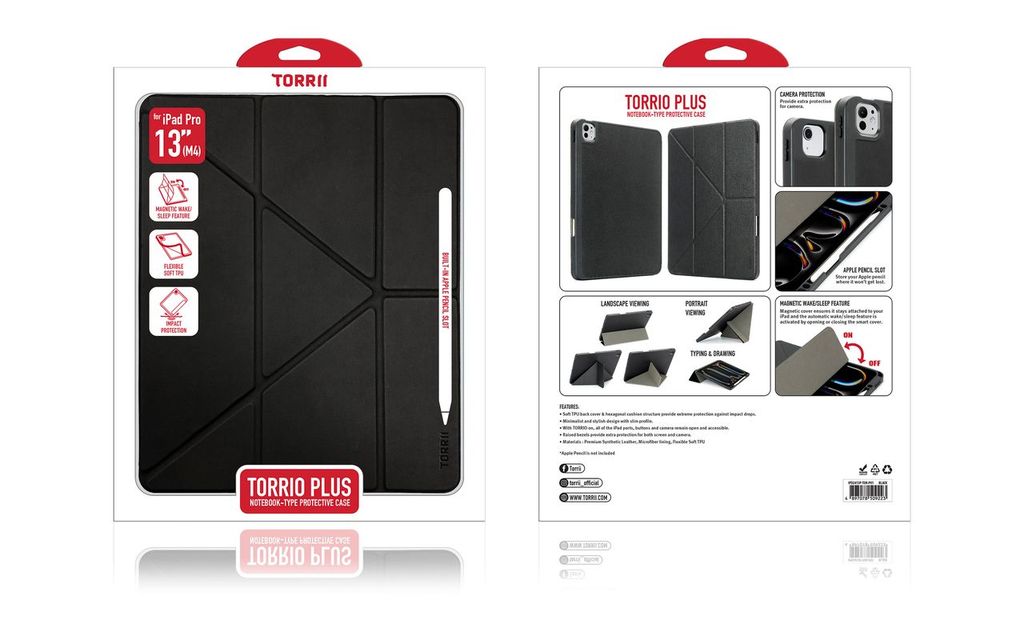 Torrii TORRIO PLUS for iPad Pro 13-in. (M4) – Black-4897078509223