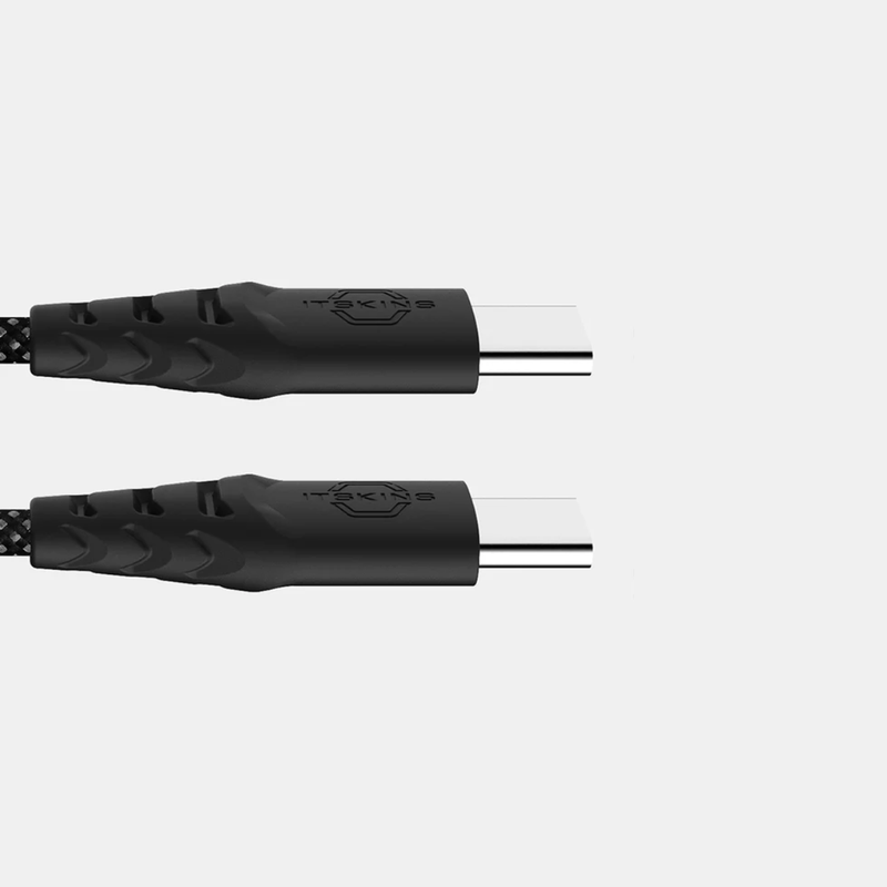 Itskins Hybrid Braided Cable 100W USB-C to USB-C 1.5M-Black & Magnetic-4894465149864