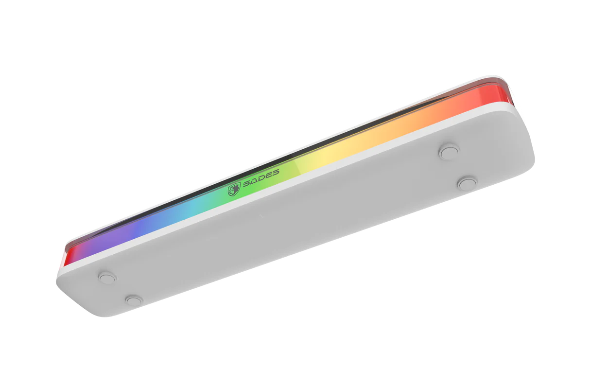 Sades Posevolt SA-SP01-W compact Desktop Soundbar with 6 RGB Modes - White