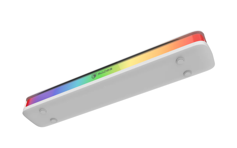 Sades Posevolt SA-SP01-W compact Desktop Soundbar with 6 RGB Modes - White