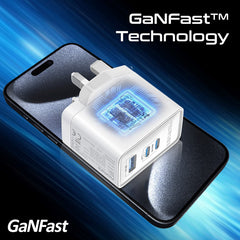 Promate 45W Power Delivery GaNFast Charger with Quick Charge 3.0