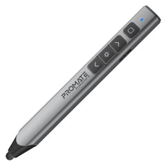 Promate Universal Intuitive Wireless Presenter with Stylus Pen ,Gray