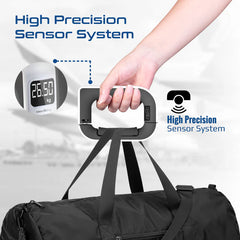 PROMATE Comfort-Grip High Precision Digital Handheld Luggage Scale,White