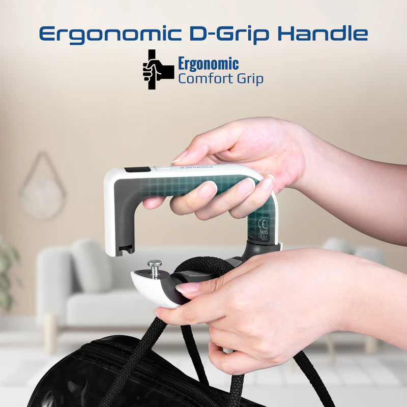 PROMATE Comfort-Grip High Precision Digital Handheld Luggage Scale,White