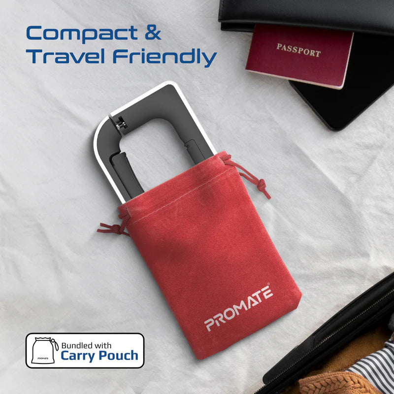 PROMATE Comfort-Grip High Precision Digital Handheld Luggage Scale,White