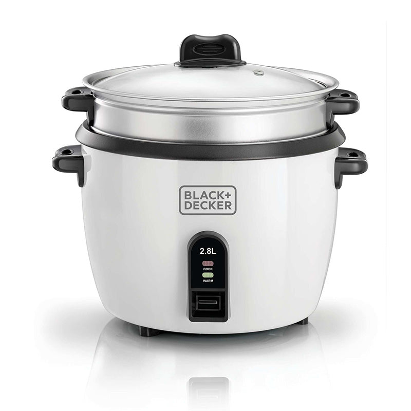 B+D Rice Cooker w Steaming Tray, Glass Lid 2.5L 1100W