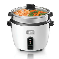 B+D Rice Cooker w Steaming Tray, Glass Lid 2.5L 1100W