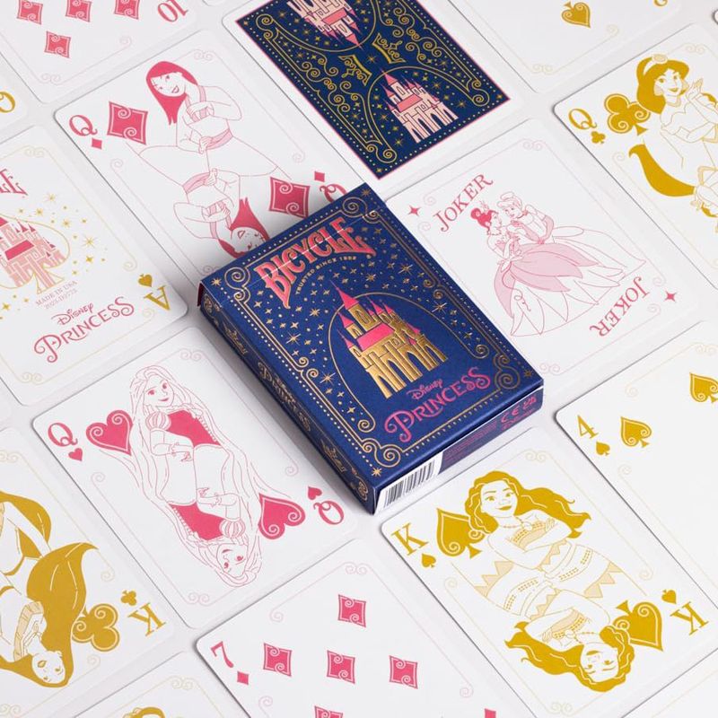 disney princess playing cards blue