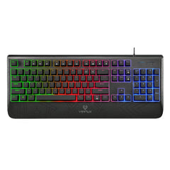 VERTUX-Rapid Wired Semi-Mechanical Gaming Keyboard ,Rainbow Backlight ,BLACK