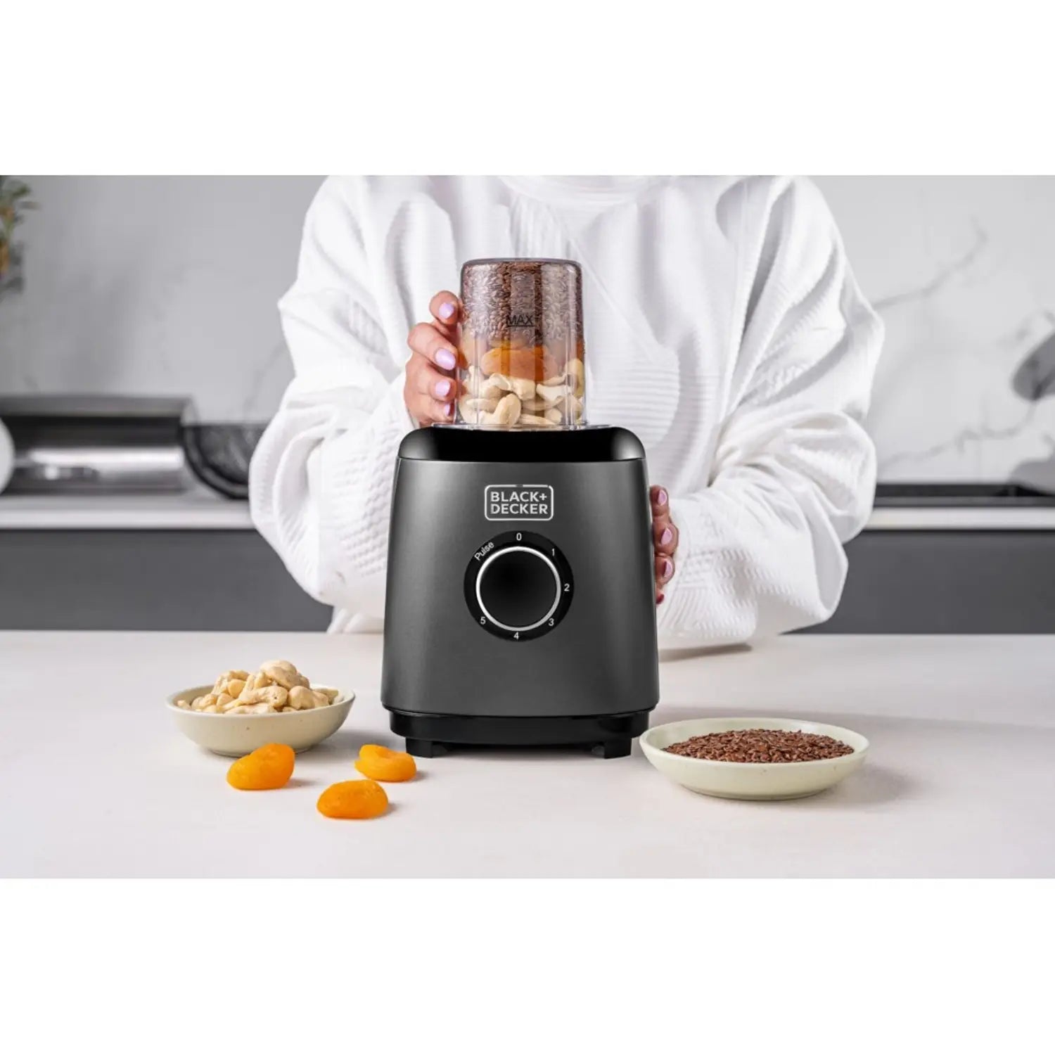 Black & Decker Blender + Grinder Premium  500W - 1.5L Glass Jar