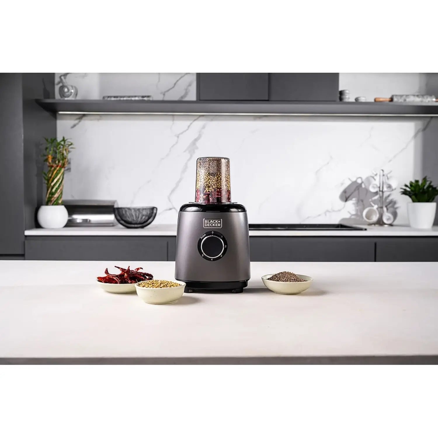 Black & Decker Blender + Grinder Premium  500W - 1.5L Glass Jar