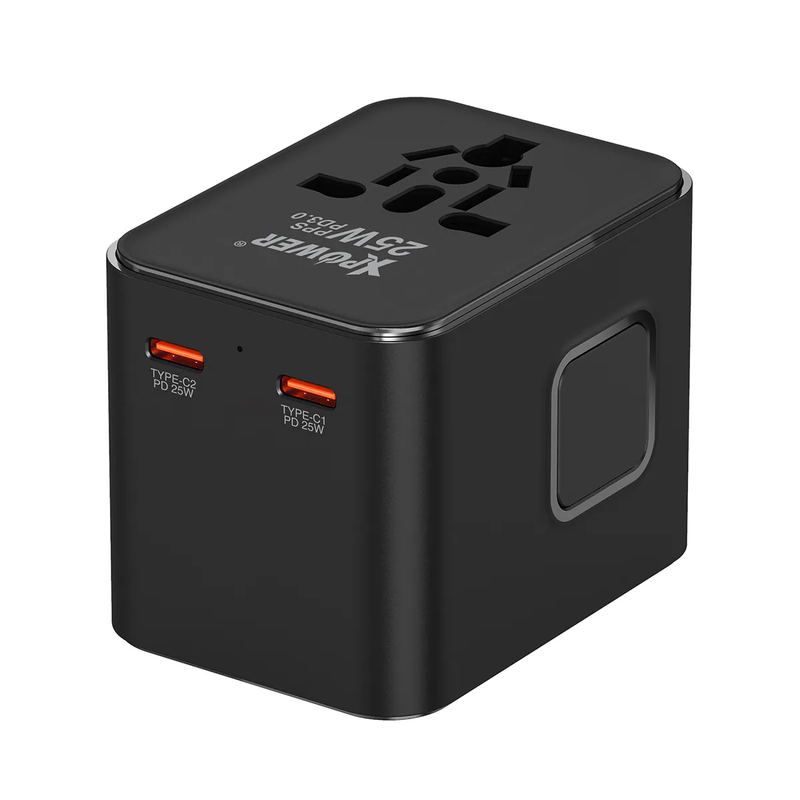 XPower TA3B 25W 4 Output PD 3.0/PPS Travel Adapter - Black