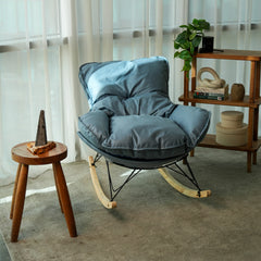 SOMA Aura Rocking Chair – Modern Ergonomic Relaxation Design – Premium Fabric – Blue