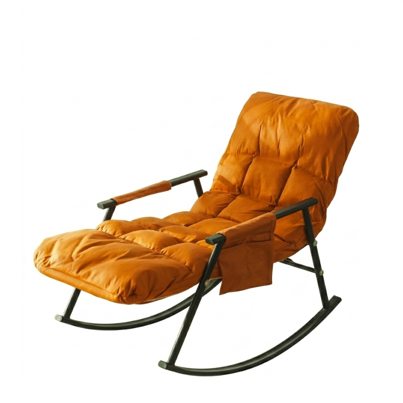 SOMA Recliner Rocking Chair – Modern Ergonomic Reclining & Rocking Design – Premium Fabric – Camel