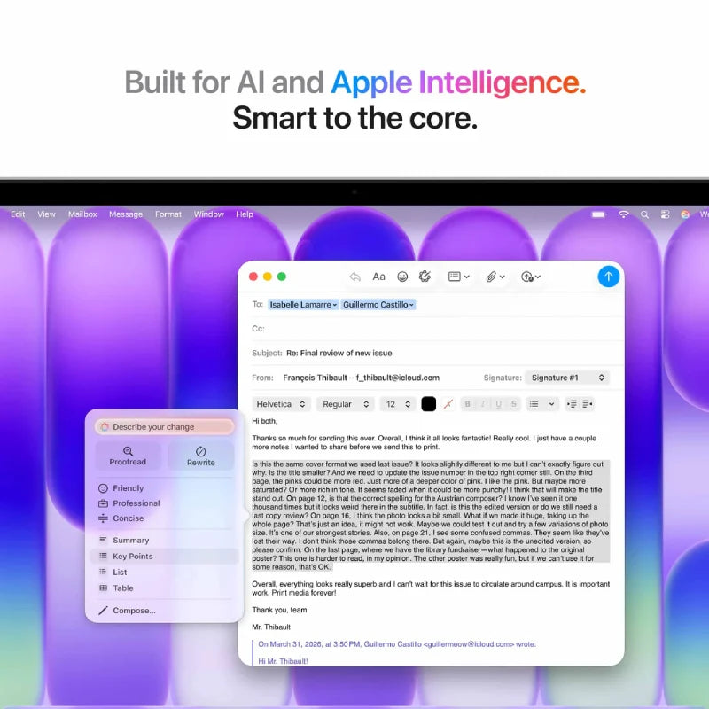 Apple MacBook Neo - 13.0" / A18 Pro / 6-Core CPU / 5-Core GPU / 16-Core Neural Engine / 8GB RAM / 256GB SSD / Arabic Keyboard Without Touch ID / Silver / 1YW