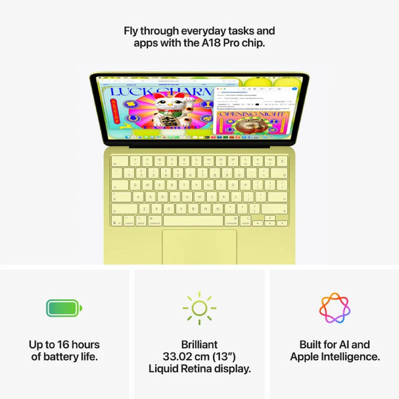 Apple MacBook Neo 13" A18 Pro 6-core CPU/5-core GPU/16 Core Neural Engine/8GB RAM/512GB SSD/ Arabic Keyboard Touch ID Blush