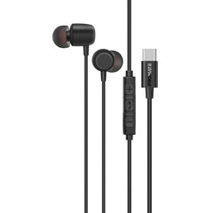 Promate Ergonomic In-Ear USB-C Wired ENC Stereo Earphones,Black