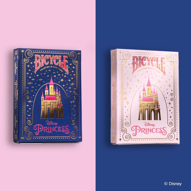 disney princess playing cards blue