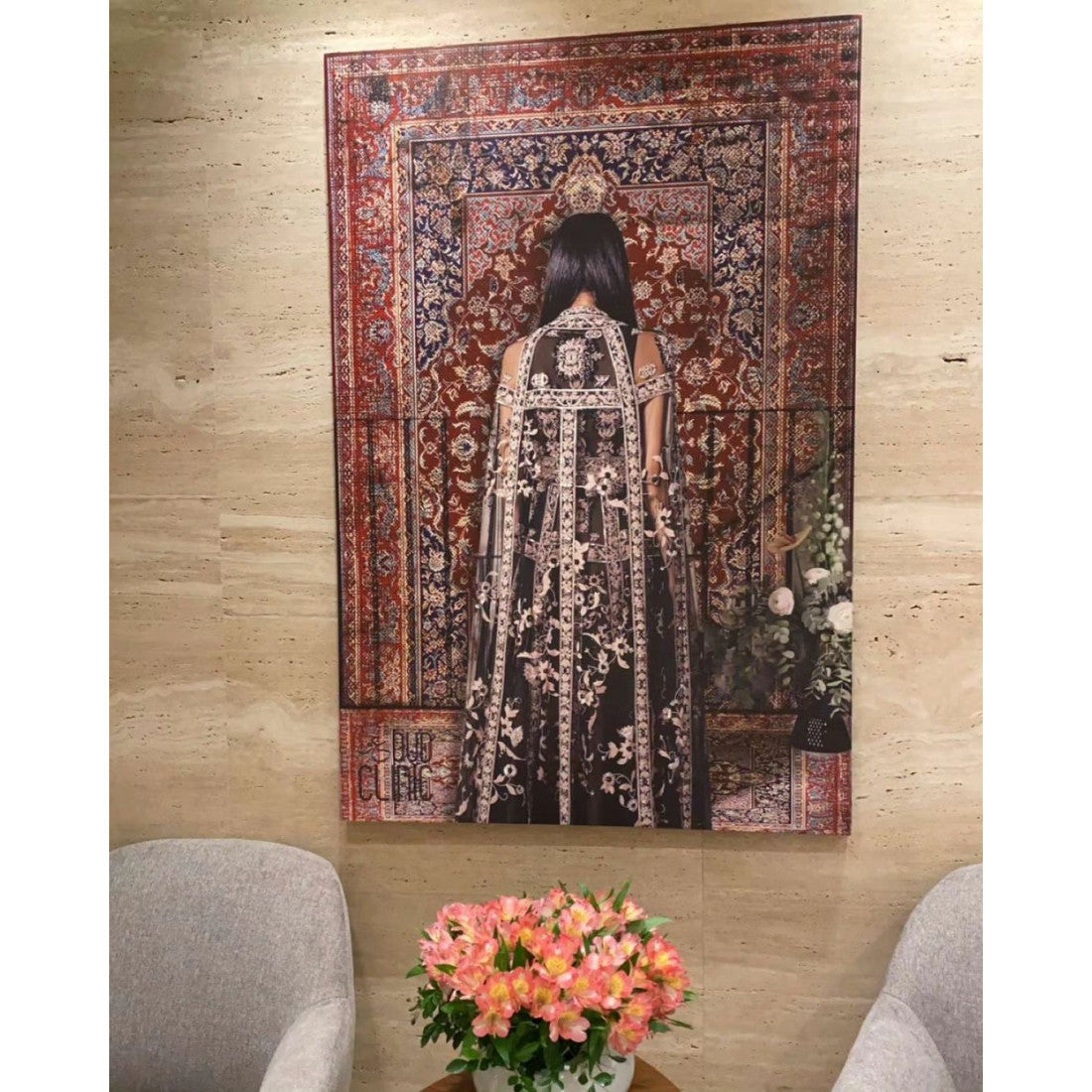Canvas art painting titled elegance and beauty