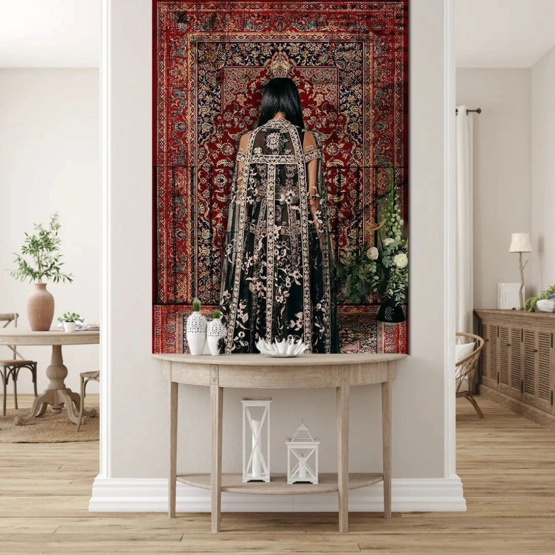 Canvas art painting titled elegance and beauty