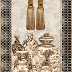 Canvas Wall Art Tassel with Vases