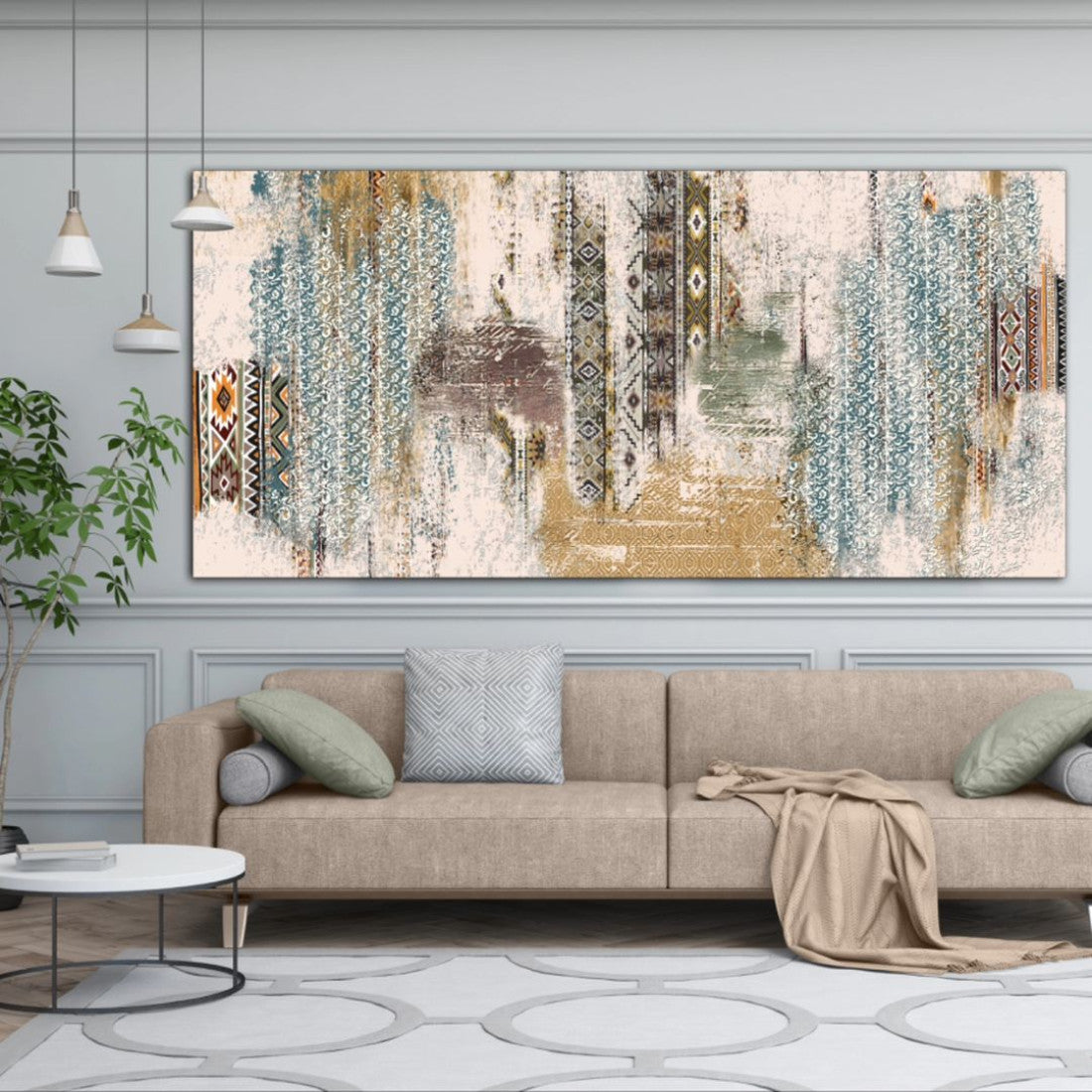 Canvas Wall Art with Abstract melt with carpet