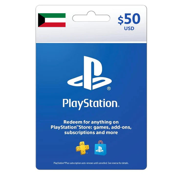PlayStation E-Cards Sony - PlayStation Network Card - $50  (Kuwait Store)