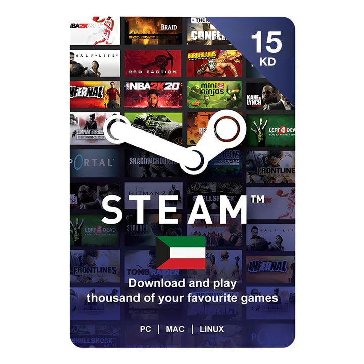 Steam E-Cards Steam 15 KWD Kuwait Store