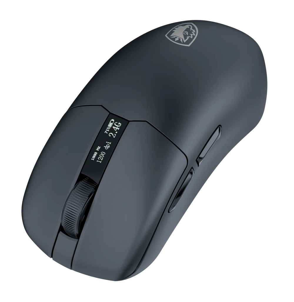 Sades Striker S2B 26,000 DPI Wireless Gaming Mouse with RGB Magnetic Charger and Oled Panel - Black