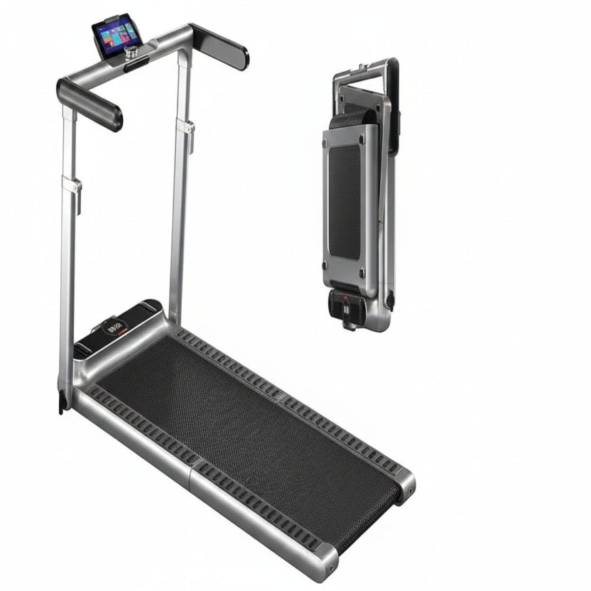 Foldable Walking Pad Treadmill for Home Fitness 120Kg Capacity - Silver