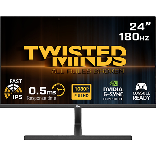 Twisted Minds 23.8" FHD, 180Hz, 0.5 ms, Fast IPS, HDR, HDMI 2.0 Gaming Monitor