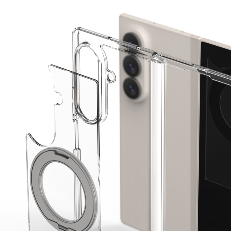 Araree Duple 360 Magsafe Stand Cover For Z Fold 8 Ultra-Clear