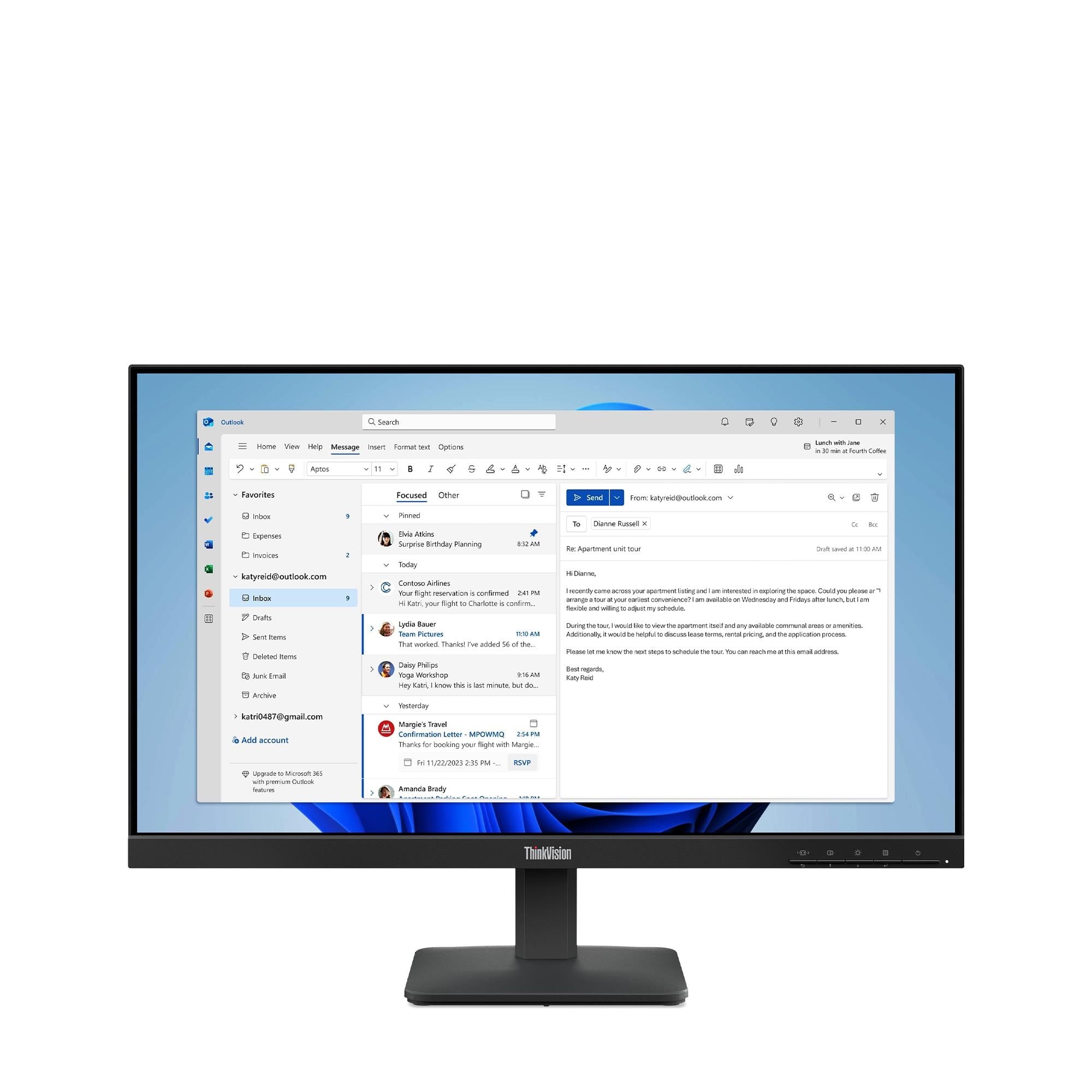 Lenovo ThinkVision S24-4e - 23.8" FHD IPS / 4ms / 100Hz / HDMI 1.4 / VGA - Monitor