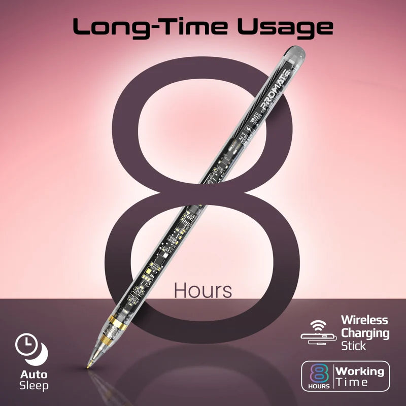 Apple iPad Pro 13 Inch M5  256GB 5G,12 GB RAM, Black+Promate Transparent Precision Active Stylus Pen with Palm Rejection,Trans