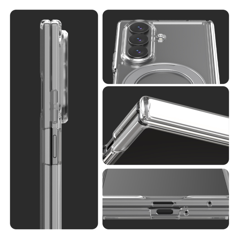 Araree Duple 360 Magsafe Stand Cover For Z Fold 8 Ultra-Clear