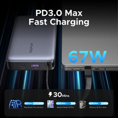 UGREEN Nexode Power Bank 20000mAh 67W with Built-in USB-C Cable