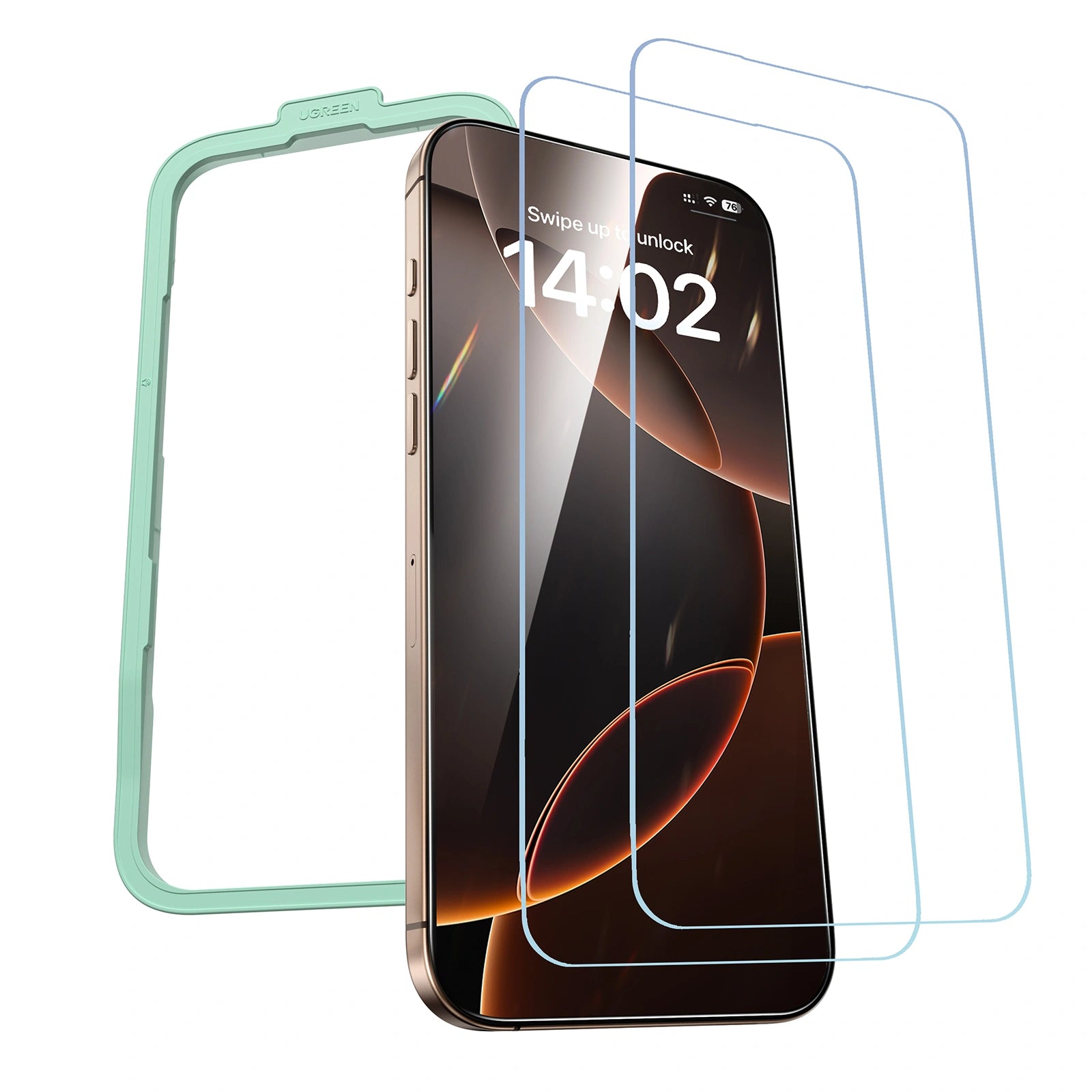 UGREEN HD Screen Protector with Installation Frame for iPhone 16 ProMax (2-Pack)
