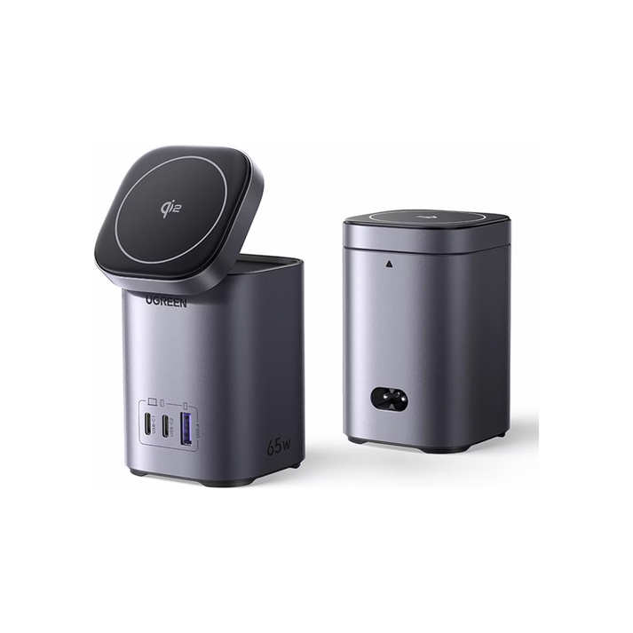 UGREEN 65W 2-in-1 GaN Desktop Fast Charger UK (Space Grey)