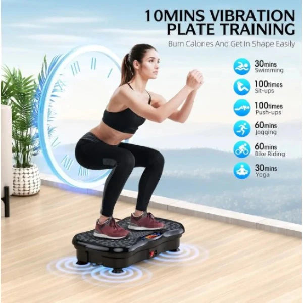 Pre-order: Black Bull Crazy Fit and Vibration Massage Plate, Vibration Plate for 150-Speed Adjustable with 120 kg Capacity