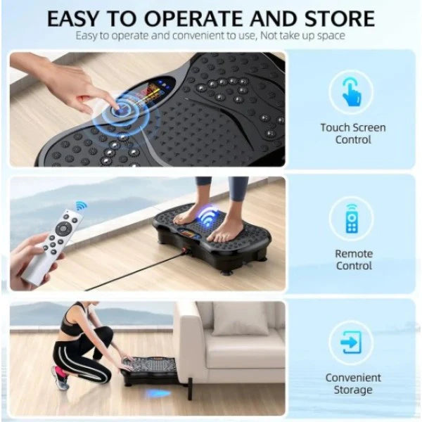 Pre-order: Black Bull Crazy Fit and Vibration Massage Plate, Vibration Plate for 150-Speed Adjustable with 120 kg Capacity