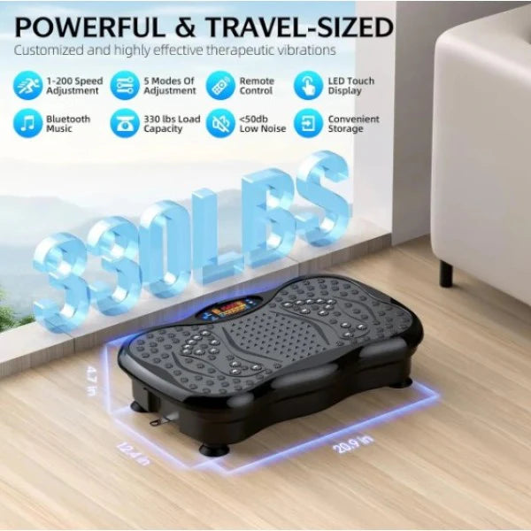 Pre-order: Black Bull Crazy Fit and Vibration Massage Plate, Vibration Plate for 150-Speed Adjustable with 120 kg Capacity