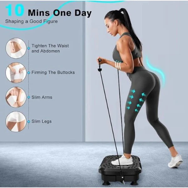 Pre-order: Black Bull Crazy Fit and Vibration Massage Plate, Vibration Plate for 150-Speed Adjustable with 120 kg Capacity