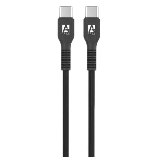 A-Team 2m Type C to Type C Nylon Bending Resistant Cable - USB03,Black
