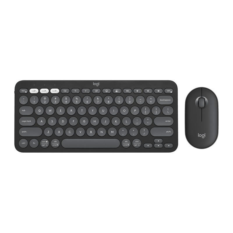 Logitech Pebble 2 Keyboard Mouse Combo - Tonal Graphite (Eng/Arb)