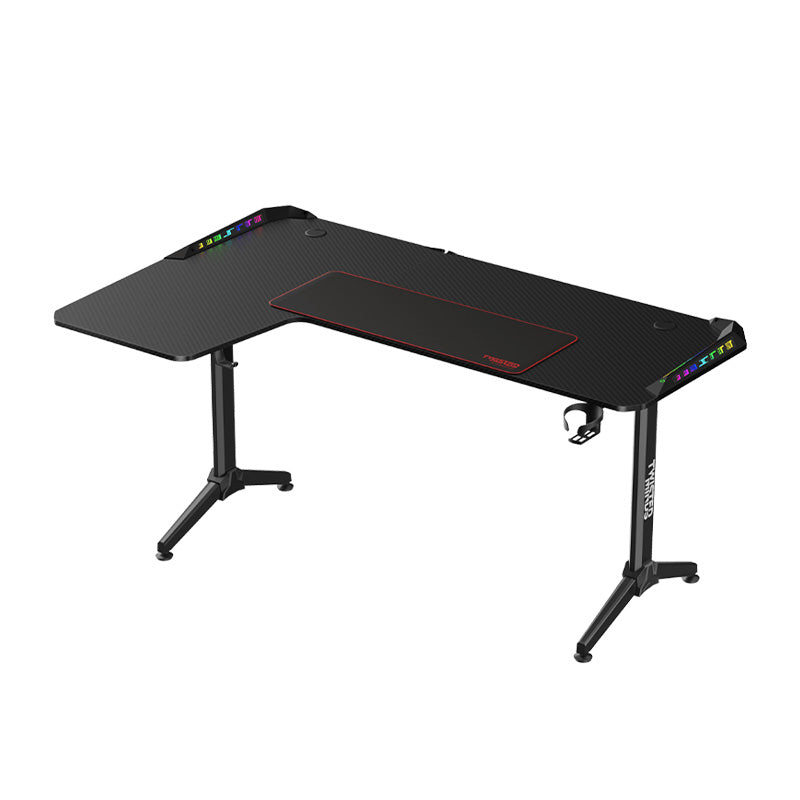 Twisted Minds WARRIOR L-Shaped RGB Gaming Desk  (Gaming Table) (Left) Black (160*100*75cm)
