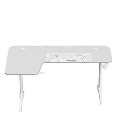 Gamax HY-L Gaming Table (L-Shaped) 160*100*75cm with Mousepad Left - White ( Installation not included )